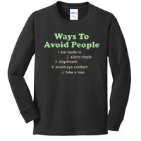 Ways To Avoid People Ear Buds In Silent Mode Day Kids Long Sleeve Shirt