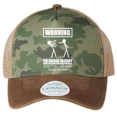 Warning To Avoid Injury Funny Artisan Repair Mechanic Gift Legacy Tie Dye Trucker Hat