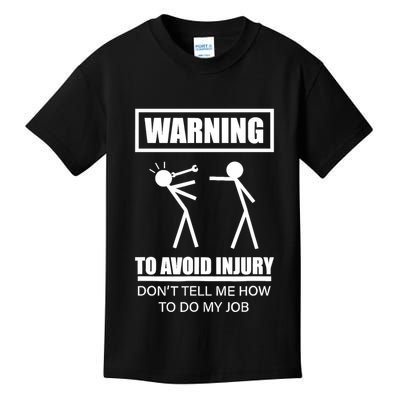 Warning To Avoid Injury Funny Artisan Repair Mechanic Gift Kids T-Shirt