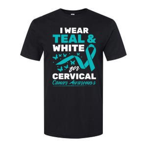 Wear Teal And White Cervical Cancer Awareness Softstyle CVC T-Shirt