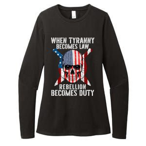 When Tyranny Becomes Law Rebellion Becomes Duty Patriotic Womens CVC Long Sleeve Shirt