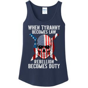 When Tyranny Becomes Law Rebellion Becomes Duty Patriotic Ladies Essential Tank