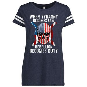 When Tyranny Becomes Law Rebellion Becomes Duty Patriotic Enza Ladies Jersey Football T-Shirt