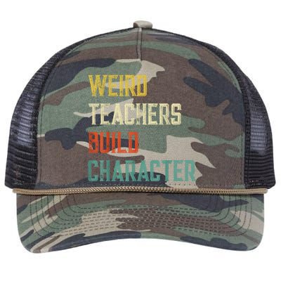 Weird Teachers Build Character Retro Rope Trucker Hat Cap