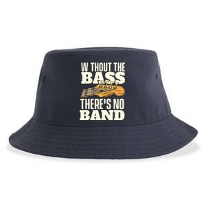 Without The Bass Bassist Guitarist Bass Guitar Player Sustainable Bucket Hat