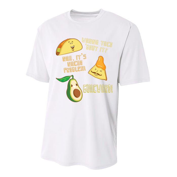 Wanna Taco Bout It Nacho Problem! Guacward! Avocado Gift Performance Sprint T-Shirt