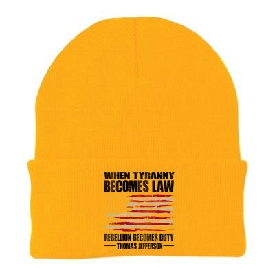 When Tyranny Becomes Law Rebellion Becomes Duty Knit Cap Winter Beanie