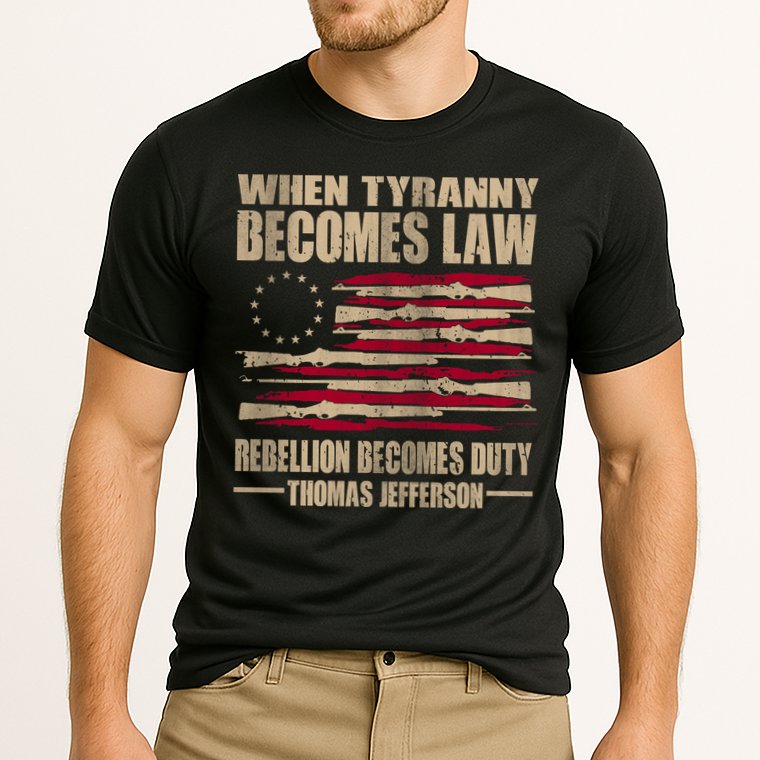 When Tyranny Becomes Law Rebellion Becomes Duty Cooling Performance Crew T-Shirt