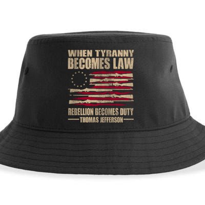 When Tyranny Becomes Law Rebellion Becomes Duty Sustainable Bucket Hat