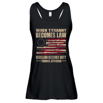 When Tyranny Becomes Law Rebellion Becomes Duty Ladies Essential Flowy Tank