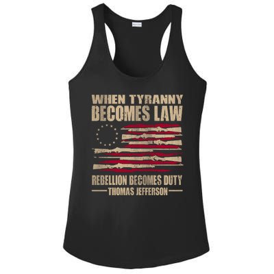 When Tyranny Becomes Law Rebellion Becomes Duty Ladies PosiCharge Competitor Racerback Tank