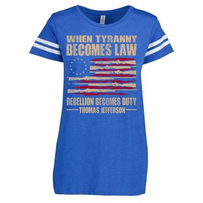 When Tyranny Becomes Law Rebellion Becomes Duty Enza Ladies Jersey Football T-Shirt