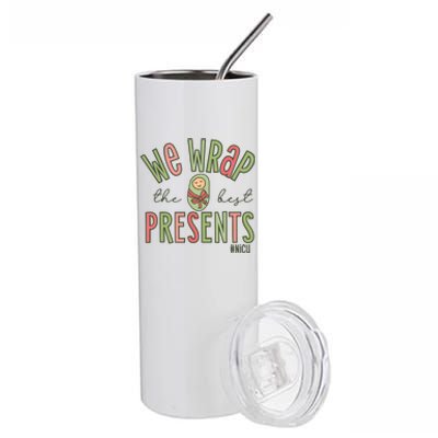 Wrap The Best Presents Nicu Nurse Christmas Neonatal Nurse Stainless Steel Tumbler