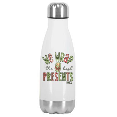 Wrap The Best Presents Nicu Nurse Christmas Neonatal Nurse Stainless Steel Insulated Water Bottle