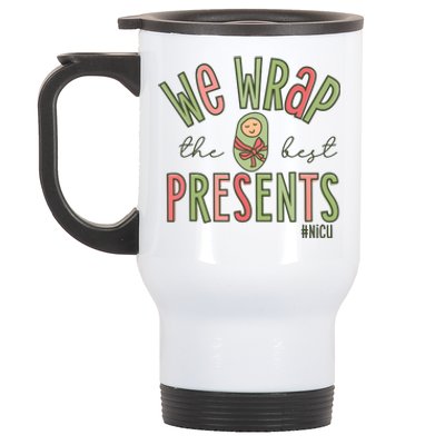 Wrap The Best Presents Nicu Nurse Christmas Neonatal Nurse Stainless Steel Travel Mug