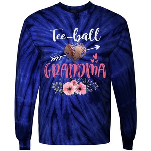 Womens Tee Ball Grandma Floral Funny Tee Ball Heart Mother's Day Tie-Dye Long Sleeve Shirt