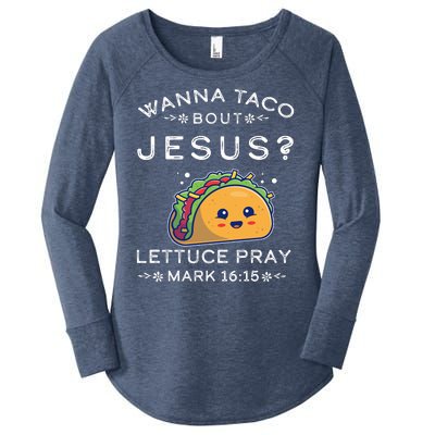 Wanna Taco Bout Jesus Cinco De Mayo Christian TShirt Women's Perfect Tri Tunic Long Sleeve Shirt