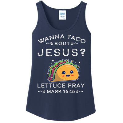 Wanna Taco Bout Jesus Cinco De Mayo Christian TShirt Ladies Essential Tank