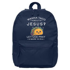 Wanna Taco Bout Jesus Cinco De Mayo Christian TShirt 16 in Basic Backpack