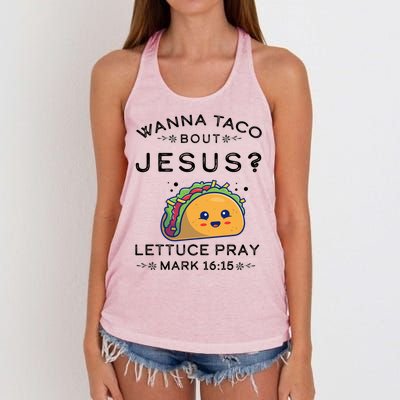 Wanna Taco Bout Jesus Cinco De Mayo Christian TShirt Women's Knotted Racerback Tank