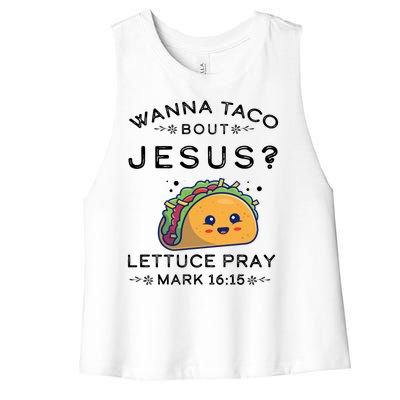 Wanna Taco Bout Jesus Cinco De Mayo Christian TShirt Women's Racerback Cropped Tank