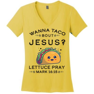 Wanna Taco Bout Jesus Cinco De Mayo Christian TShirt Women's V-Neck T-Shirt