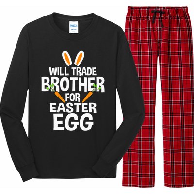 Will Trade Brother For Easter Egg Happy Easter Day Long Sleeve Pajama Set