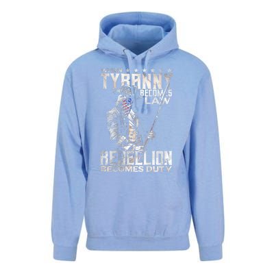 When Tyranny Becomes Law Rebellion Becomes Duty Unisex Surf Hoodie