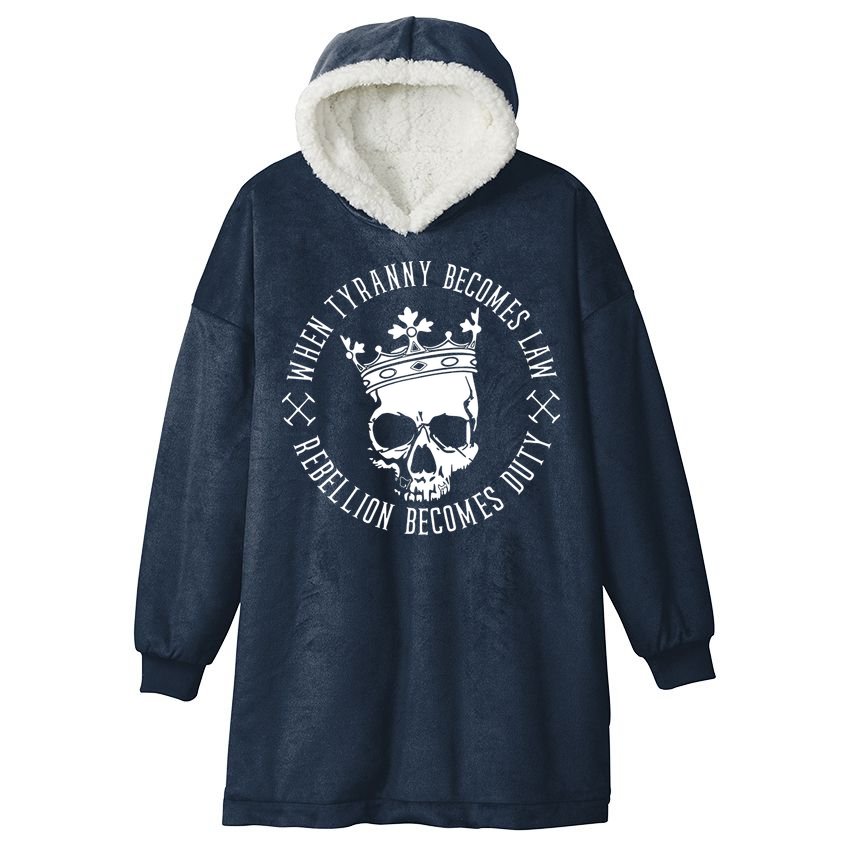 When Tyranny Becomes Law Hooded Wearable Blanket