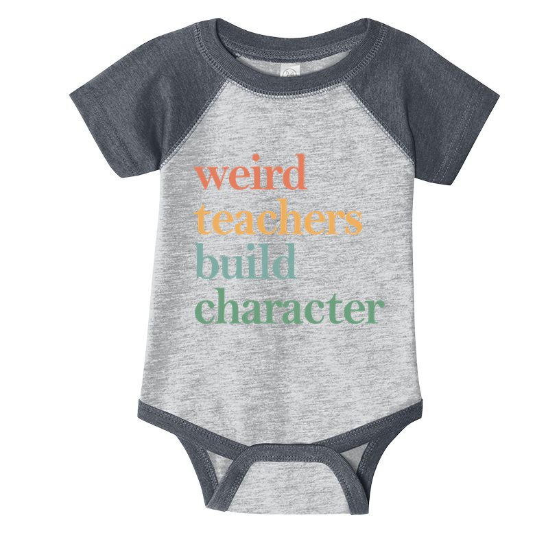 Weird Teachers Build Character Appreciation Gift Infant Baby Jersey Bodysuit