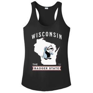 Wisconsin The Badger State Established 1848 Ladies PosiCharge Competitor Racerback Tank