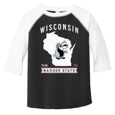 Wisconsin The Badger State Established 1848 Toddler Fine Jersey T-Shirt