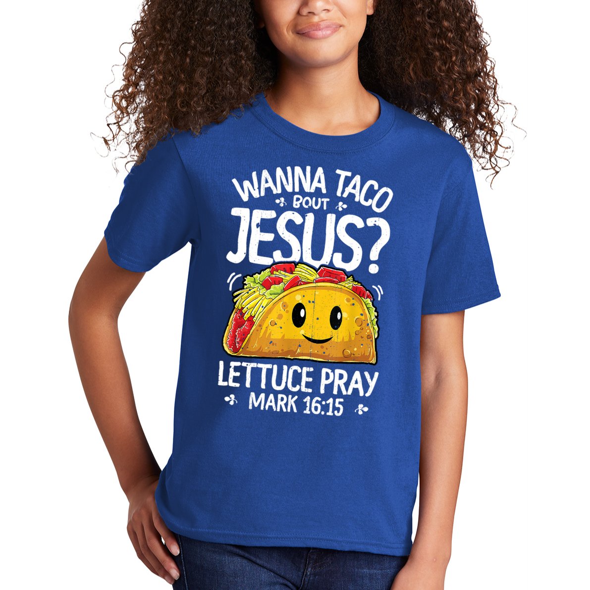 Wanna Taco Bout Jesus Cinco De Mayo Women Christian Kids T-Shirt
