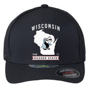 Wisconsin The Badger State Established 1848 Flexfit Unipanel Trucker Cap