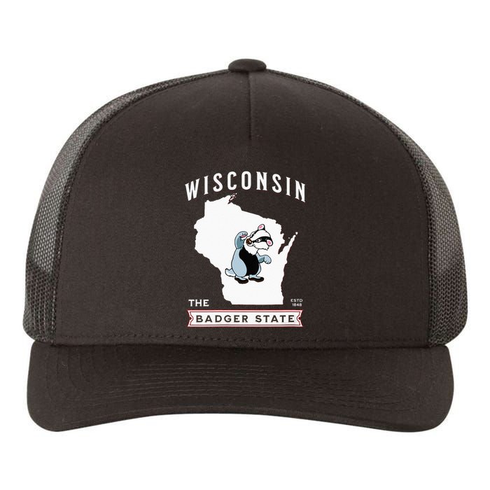 Wisconsin The Badger State Established 1848 Yupoong Adult 5-Panel Trucker Hat