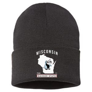 Wisconsin The Badger State Established 1848 Sustainable Knit Beanie