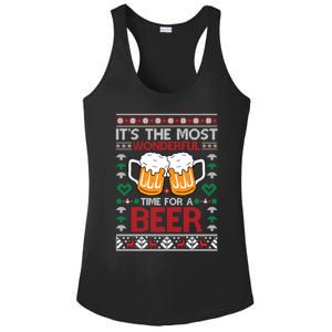 Wonderful Time Beer Ugly Christmas Sweaters Gift Ladies PosiCharge Competitor Racerback Tank