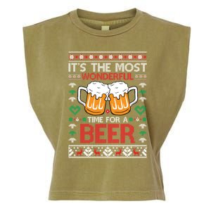 Wonderful Time Beer Ugly Christmas Sweaters Gift Garment-Dyed Women's Muscle Tee