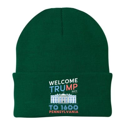 Welcome Trump Back To 1600 Pennsylvania Supporters Design Knit Cap Winter Beanie