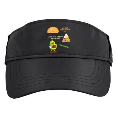 Wanna Taco Bout It Nacho Problem Avocado Lover & GuacamoleCap Adult Drive Performance Visor