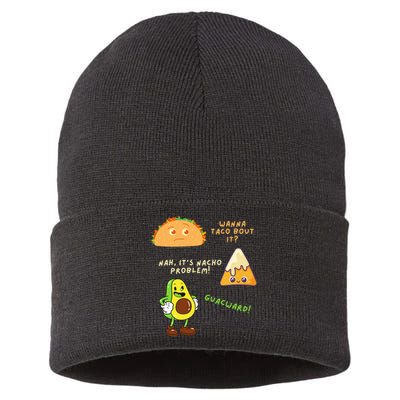 Wanna Taco Bout It Nacho Problem Avocado Lover & GuacamoleCap Sustainable Knit Beanie