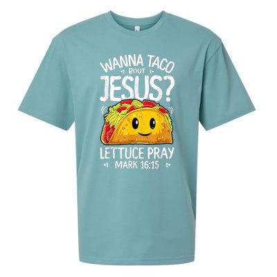 Wanna Taco Bout Jesus Cinco De Mayo Sueded Cloud Jersey T-Shirt