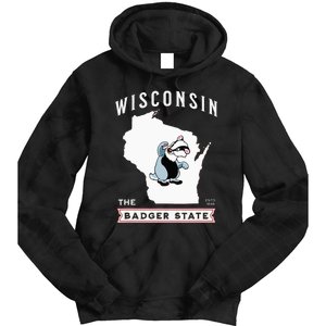 Wisconsin The Badger State Established 1848 Tie Dye Hoodie