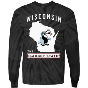 Wisconsin The Badger State Established 1848 Tie-Dye Long Sleeve Shirt