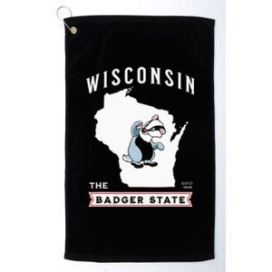 Wisconsin The Badger State Established 1848 Platinum Collection Golf Towel