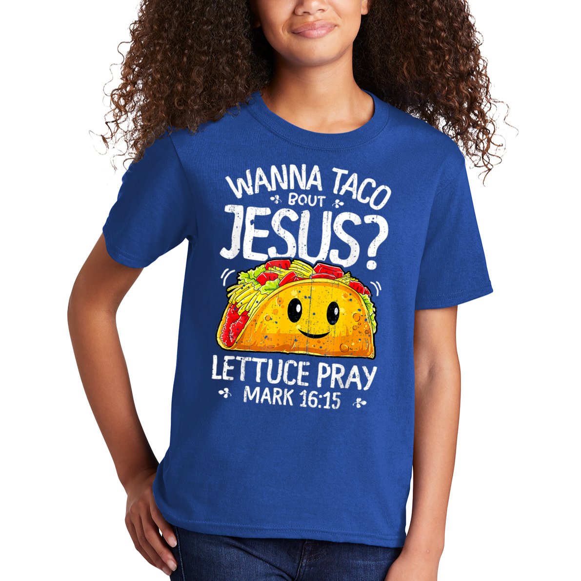 Wanna Taco Bout Jesus Cinco De Mayo Let's Fiesta 2022 Kids T-Shirt