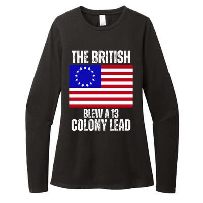 Withe The British Blew A 13 Colony Lead Womens CVC Long Sleeve Shirt