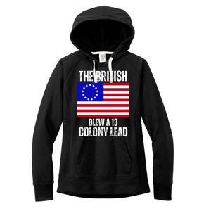 Withe The British Blew A 13 Colony Lead Women's Fleece Hoodie