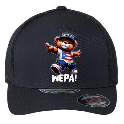 Wepa Teddy Bear Puerto Rico Flag Boricua Puerto Rican Flexfit Unipanel Trucker Cap