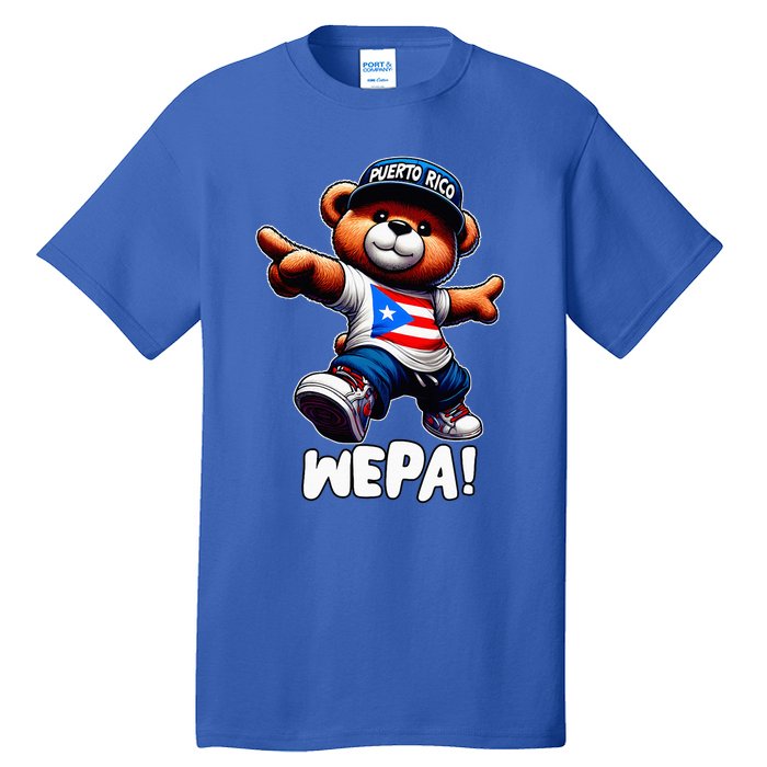 Wepa Teddy Bear Puerto Rico Flag Boricua Puerto Rican Tall T-Shirt